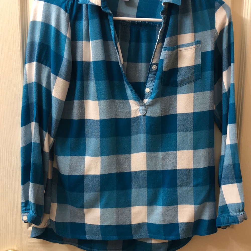 2 Girls Size 10/12 Plaid Shirts